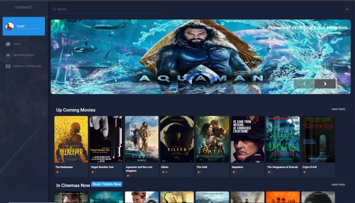Online Movie Tickets Booking System — project screenshot